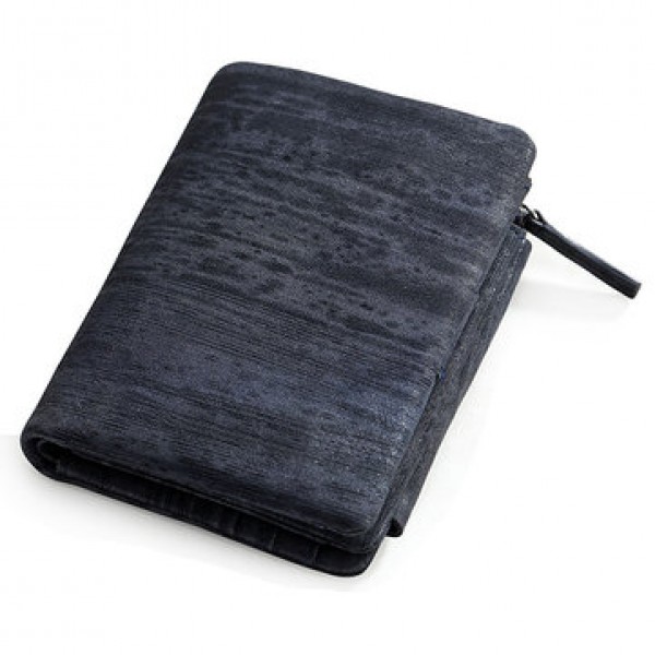Genuine Leather Frequency Line Wallet Card Bag Coi...