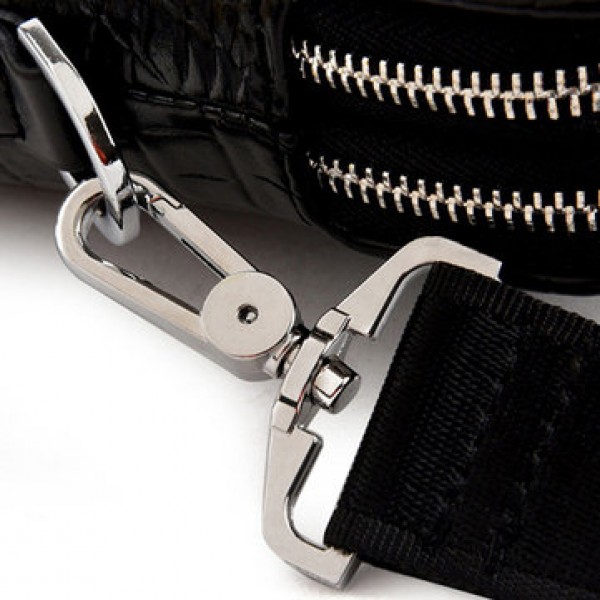 Men Business Alligator Faux Leather Handbags Crossbody Bags Laptop Bag Briefcase
