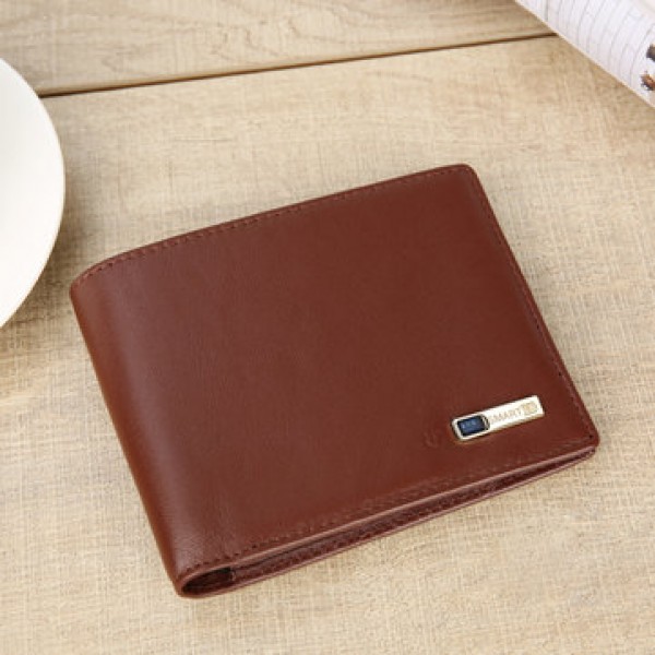 Genuine Leather Smart Wallet bluetooth Anti Theft Anti Lost Selfie Wallet