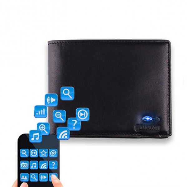 Genuine Leather Smart Wallet bluetooth Anti Theft ...