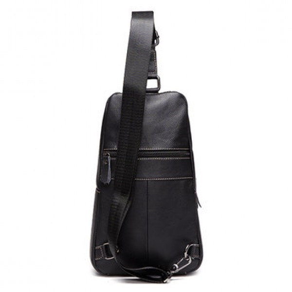 Casual Men Genuine Leather Crossbody Outdoor Sport Chest Bag
