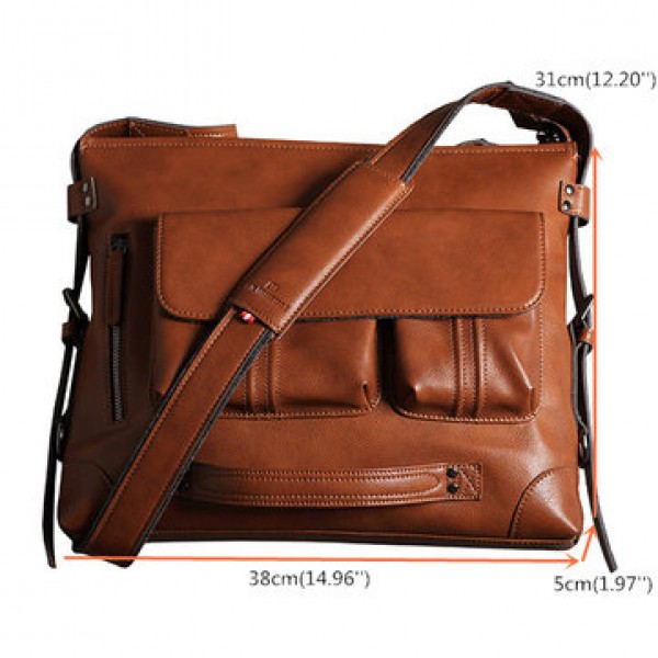 Ekphero Men Casual Briefcase Handbag Multifunction Shoulder Bag Backpack