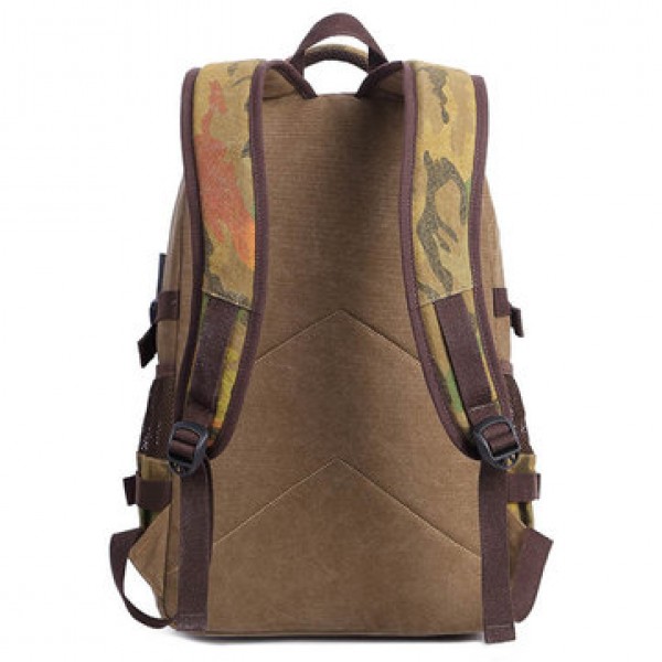Canvas Travel Bag Designer Large Capacity Casual Backpack with USB Charging Port