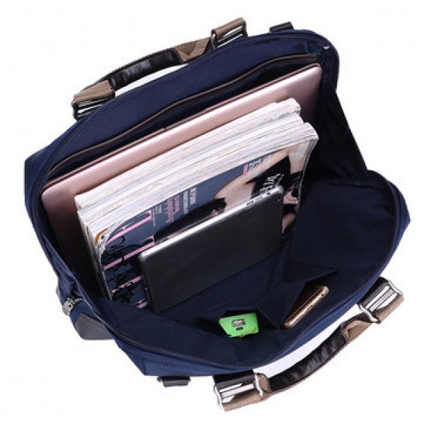 Ekphero Men Vintage Waterproof Business Casual Laptop Bag Handbag Briefcase Crossbody Bag