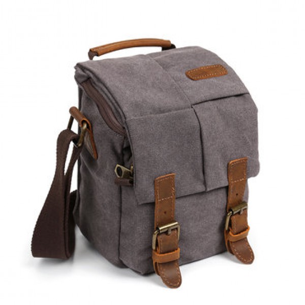 Canvas With Leather Water Resistant Casual Travel Camera Bag Crossboby Bag For Men