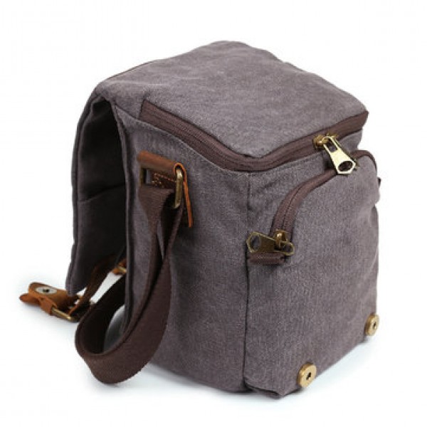 Canvas With Leather Water Resistant Casual Travel Camera Bag Crossboby Bag For Men