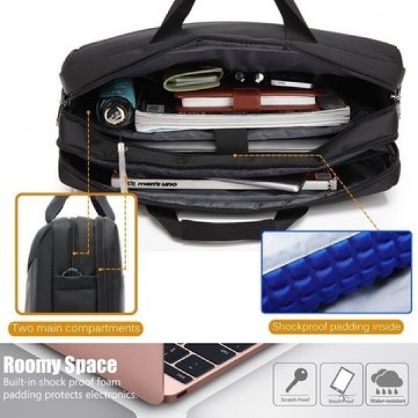 17.3 inch Large Capacity Laptop Bag Multi-functional Briefcase Multi-compartment Handbag Men Messenger Shoulder Bag