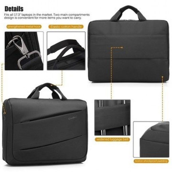 17.3 inch Large Capacity Laptop Bag Multi-functional Briefcase Multi-compartment Handbag Men Messenger Shoulder Bag