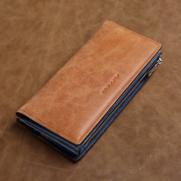 Men Multifunctional Big Cpapcity Business Zipper Portable Wallet