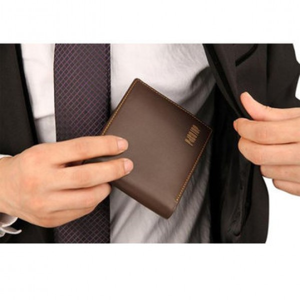 PABOJOE Genuine Cow Leather Wallet Multifunctional Vintage Short Purse