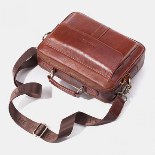 Men Genuine Leather Business Bag Handbag Shoulder Bag Crossbody Bag