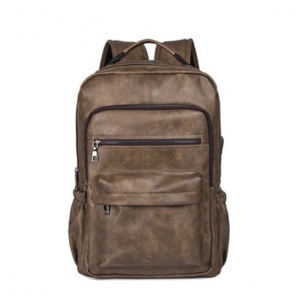 Faux Leather Laptop Bag Backpack Shoulder Bag For ...