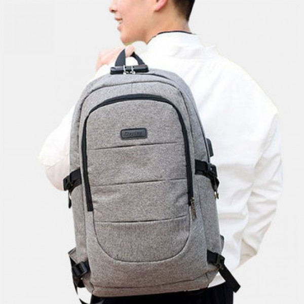 Men Women Large Capacity Fashion Anti-Theft USB Backpack Outdoor Travel Bag