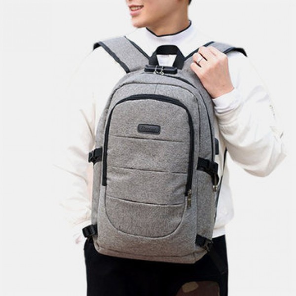 Men Women Large Capacity Fashion Anti-Theft USB Backpack Outdoor Travel Bag
