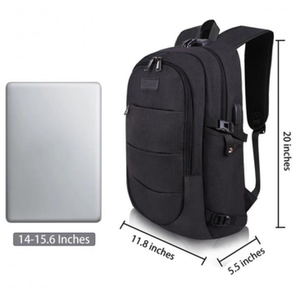Men Women Large Capacity Fashion Anti-Theft USB Backpack Outdoor Travel Bag