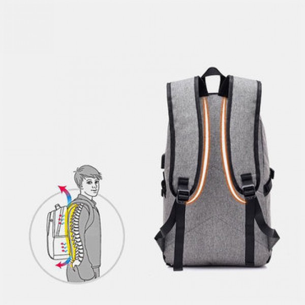 Men Women Large Capacity Fashion Anti-Theft USB Backpack Outdoor Travel Bag