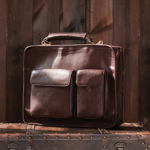 Ekphero Men Faux Leather Business Bag Messenger Bag Handbag Office Work