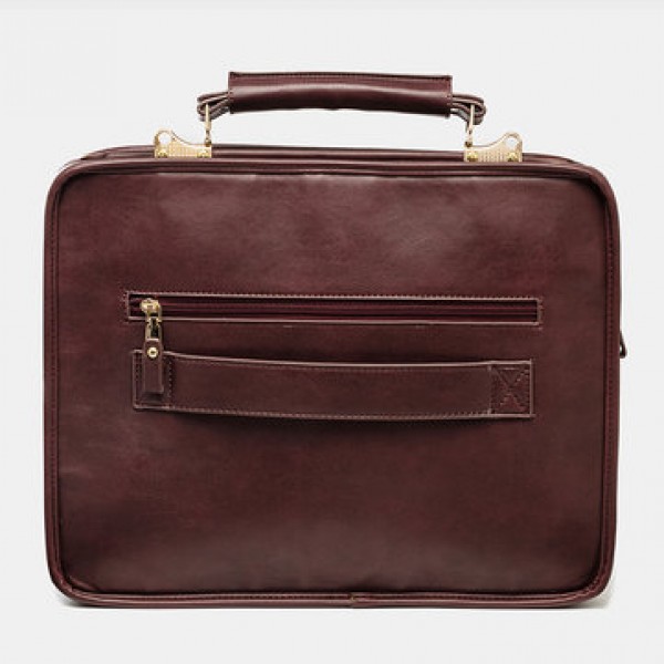 Ekphero Men Faux Leather Business Bag Messenger Bag Handbag Office Work